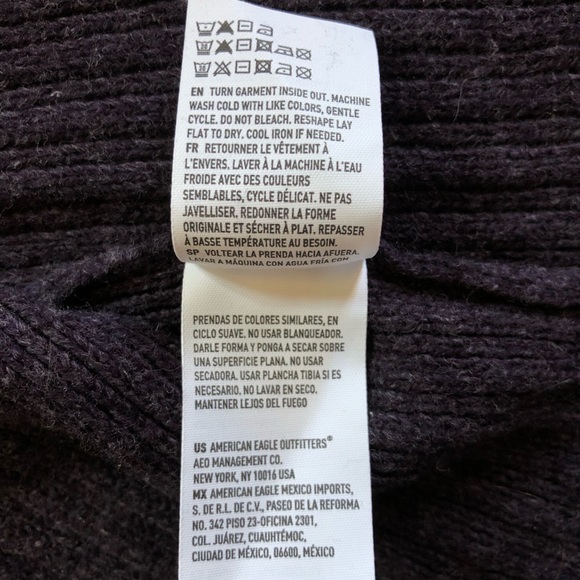 New American Eagle ribbed sweater with back slit and bell sleeves - Picture 11 of 11
